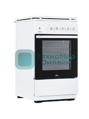 Плита газовая Flama N FG 24236 W белый, конфорок 4 газовых, духовка 50 л, 50 см x 85 см x 60 см