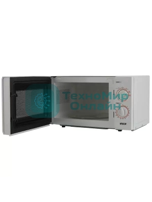 Микроволновая печь Mystery MMW-2013 белый, 20 л, 800 Вт, переключатели - поворотный механизм