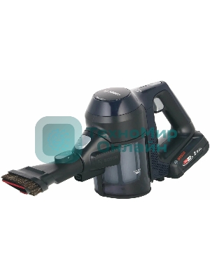 Пылесос вертикальный Bosch Unlimited BCS611P4A POWER FOR ALL 18V синий/черный, питание от аккумулятора, 18 Вт, уборка сухая, пылесборник 0.3 л