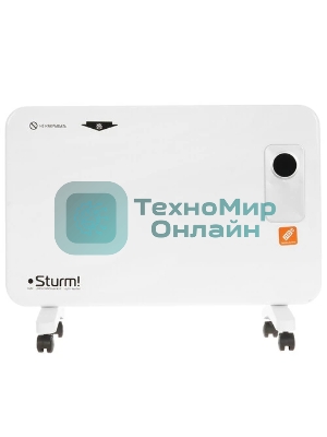 Конвектор электрический Sturm! CH1000D, белый, 1000 Вт, 15 м2, дисплей, электронный термостат