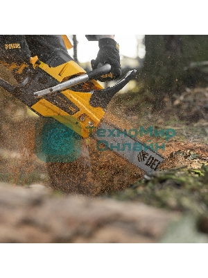 Пила цепная бензиновая Denzel DS-5218, шина 45 см, 52см3, 3 л.с., шаг 0,325, паз 1,5 мм, 72 зв