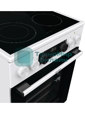 Плита электрическая Gorenje GECS5C70WA белый, конфорок 4 электрических, духовка 70 л, 50 см x 85 см x 59.4 см