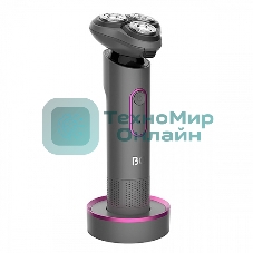 Электробритва BQ SV1008 Gray-Pink. Мощность 5 Вт/Время зарядки 90 минут/Время беспроводной работы 90 минут/Влагозащита IPX6/Электропитание 110-240 В, 50-60 Гц/Ротационная головка бритвы/Мощный мотор/Индикатор заряда батареи/Портативная база для подзарядки/3 насадки в комплекте