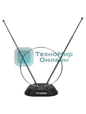 Антенна телевизионная Hyundai H-TAI100 3дБ пассивная черный