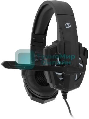 Гарнитура проводная с микрофоном Оклик HS-L355G черный 1.8м мониторные оголовье (1939807)