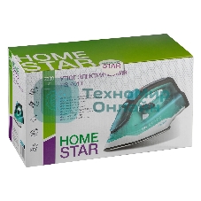 Утюг Homestar HS-4011 бирюзовый, 2200 Вт, пар, подошва нержавеющая сталь, антинакипь, капля стоп