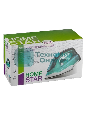 Утюг Homestar HS-4011 бирюзовый, 2200 Вт, пар, подошва нержавеющая сталь, антинакипь, капля стоп