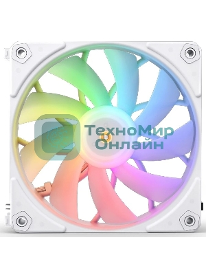 Вентилятор для корпуса JONSBO ZF-120W (120x120x25мм, 4-pin PWM, ARGb, 61.0CFM, 28.9dBA, 1500RPM, белый, 3pcs)