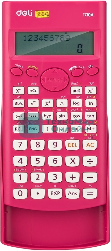 Калькулятор научный Deli E1710A/RED красный 10+2-разр.
