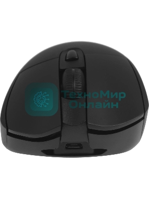 Мышь игровая Logitech G703 Lightspeed черная, сенсор 100-25600dpi (Hero25K), беспроводная 2.4GHz + USB 1,8м, 5 программируемых кнопок + колесо прокрутки, RGB-подсветка, под правую руку