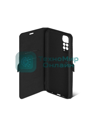 Чехол (флип-кейс) DF для Xiaomi Redmi Note 11/11s xiFlip-75 черный (DF XIFLIP-75 (BLACK))