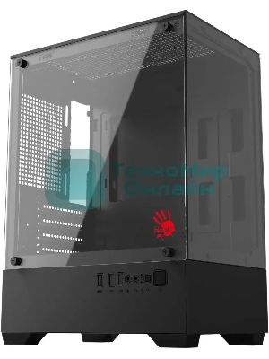 Корпус Bloody CC-125-BK, Mini-Tower, чёрный