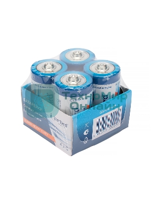 Батарейки солевые Gembird GB-R14P-4B, тип С(R14P), 4шт, коробка