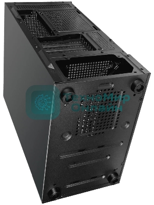 Компьютерный корпус Ginzzu CL475 mATX FAN 3*12LC4 передняя панель Стекло