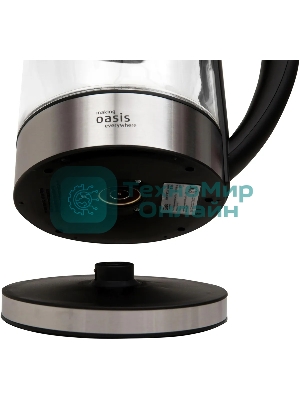 Чайник электрический Oasis K-7GS стальной+черный 1,7л. 2200Вт