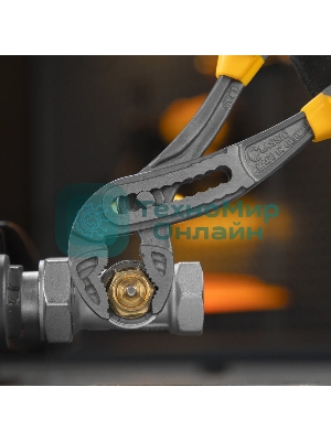 Клещи переставные Denzel трехкомпонентные рукоятки 240 мм