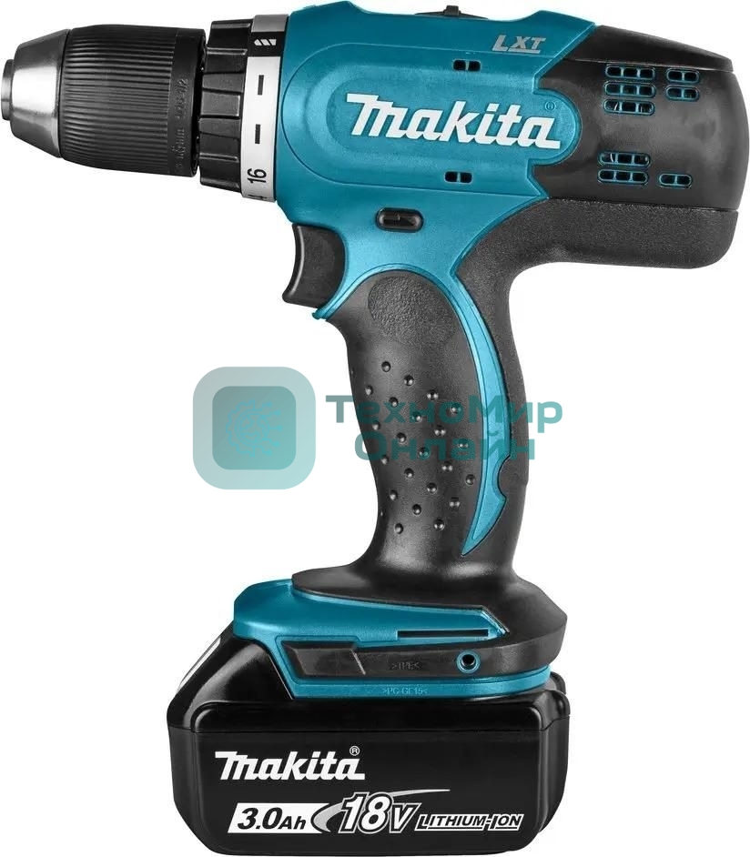 Дрель-шуруповерт Makita DDF453RFE, 18 В, 3 Ач, 42 Нм, щеточный