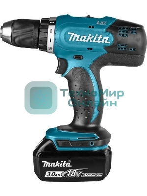 Дрель-шуруповерт Makita DDF453RFE, 18 В, 3 Ач, 42 Нм, щеточный