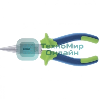 Длинногубцы Сибртех прямые,160 мм, двухкомпонентные рукоятки