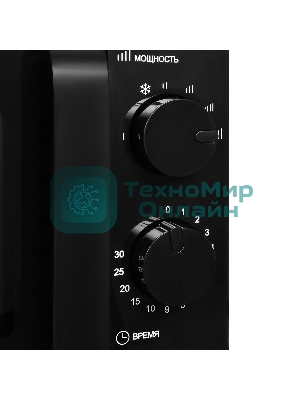 Микроволновая печь Hyundai HYM-M2039 черный, 20 л, 700 Вт, переключатели - поворотный механизм