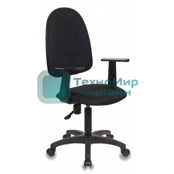 Кресло Бюрократ CH-1300/T-15-21 черный, экокожа, 120 кг, механизм качания