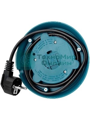 Чайник электрический Kitfort КТ-8725 1.7 л, 2200 Вт, нержавеющая сталь/бирюзовый корпус: нерж.сталь/пластик