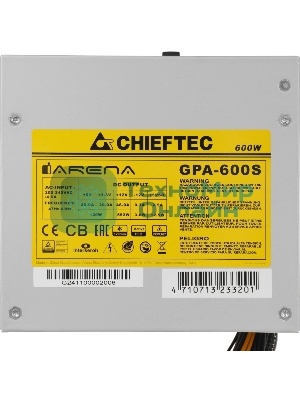 Блок питания Chieftec iArena GPA-600S, 600Вт, 120мм, серый