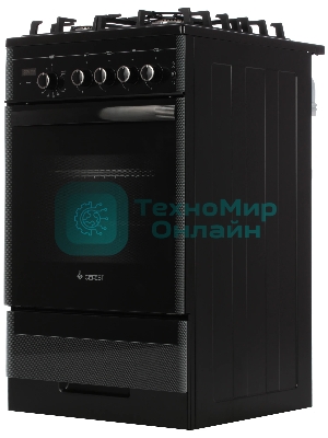 Плита газовая Gefest ПГ 5500-03 0044 черный, конфорок 4 шт, духовка 52 л, 50 см x 85 см x 58.5 см