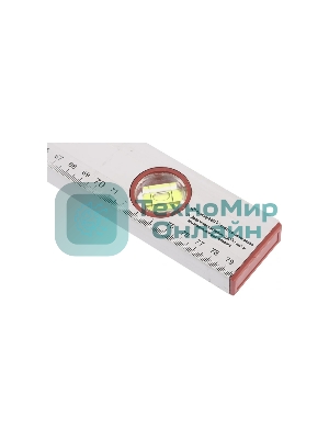 Уровень алюминиевый Sparta 800 мм, 3 глазка, линейка