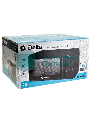 Микроволновая печь Delta DL-85L20 черный, 20 л, 700 Вт, переключатели - поворотный механизм