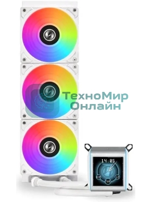 Система жидкостного охлаждения Lian-Li Galahad II LCD 360 ARGB белый 120мм алюминий+медь 2450rpm 30db 4-pin