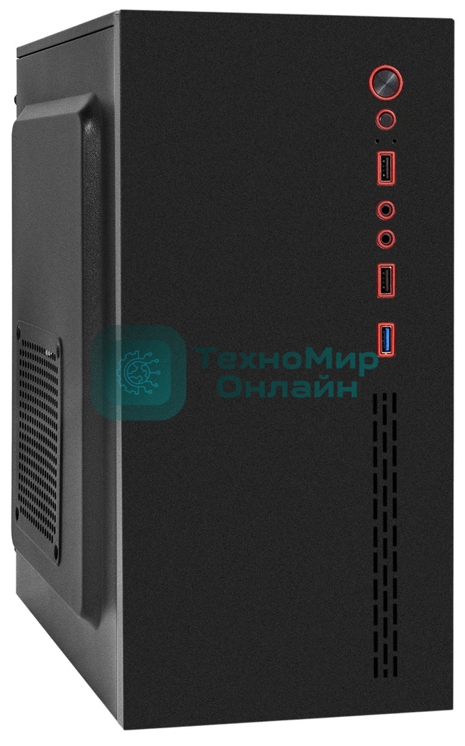 Компьютерный корпус Minitower ExeGate BAA-403-UNS500 (mATX, БП UNS500 с вент. 12см, 2*USB, HD Audio, черный)