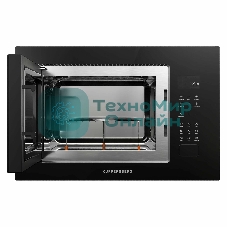 Микроволновая печь встраиваемая Kuppersberg HMF 627 B, High-Tech, 25 л, мощность 900 Вт (мощность гриля 1200 Вт), кварцевый гриль, 5 уровней мощности, 8 автоматических программ, размораживание, сенсорное управление, дисплей, черный