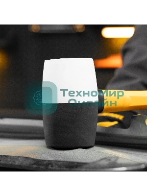 Киянка резиновая Denzel 680 г, черно-белая, фибергласовая рукоятка c TPR покрытием