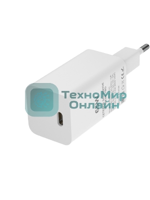 Сетевое зарядное устройство Maxvi A481GN mini 65W, USB-C, белый