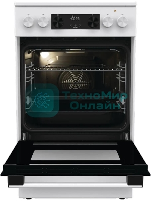Плита электрическая Gorenje GECS5C70WA белый, конфорок 4 электрических, духовка 70 л, 50 см x 85 см x 59.4 см