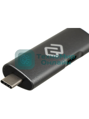 Кард-ридер Digma CR-СU2522-G/серый/SD/TF/micro-SD/micro-SDXC/miсro-SDHC/USB 2.0/USB Type-C/алюминий