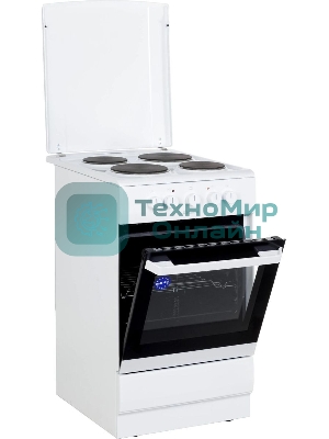 Плита электрическая Hansa FCEW53000 белый, конфорок 4 шт, духовка 68 л, 50 см x 85 см x 60 см