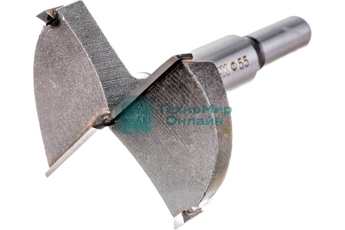 Сверло Сибртех Форстнера по дереву, 55 мм, цилиндрический хвостовик