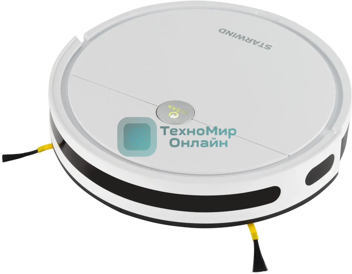 Робот-пылесос Starwind SRV4575 белый, 15 Вт, 2000 мА·ч Li-Ion, уборка влажная/сухая, пылесборник контейнер 0.3 л