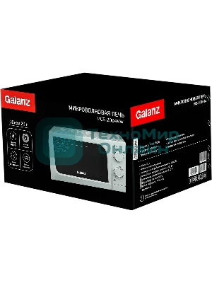Микроволновая печь Galanz MOS-2004MW белый, 20 л, 700 Вт, переключатели - поворотный механизм
