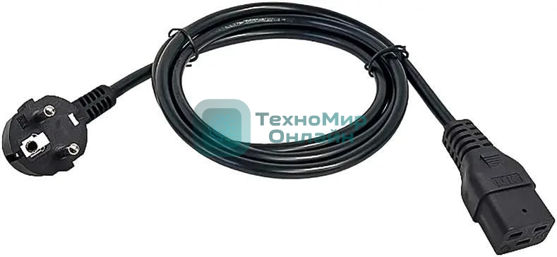 Шнур питания ITK PC-C19D-3M C19-Schuko проводник.:3x1.5мм2 3м 230В 16А черный