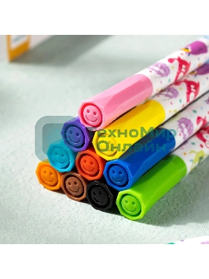 Фломастеры Deli EC155-24, пулевидный пишущий наконечник, 24 цвета, коробка с европодвесом