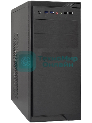 Компьютерный корпус Minitower ExeGate MA-372UX-UNS450 (mATX, БП UNS450 с вент. 12см, 2хUSB+2хUSB3.0, аудио, черный)