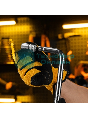 Вороток Г-образный Denzel 300x75 мм, квадрат 1/2