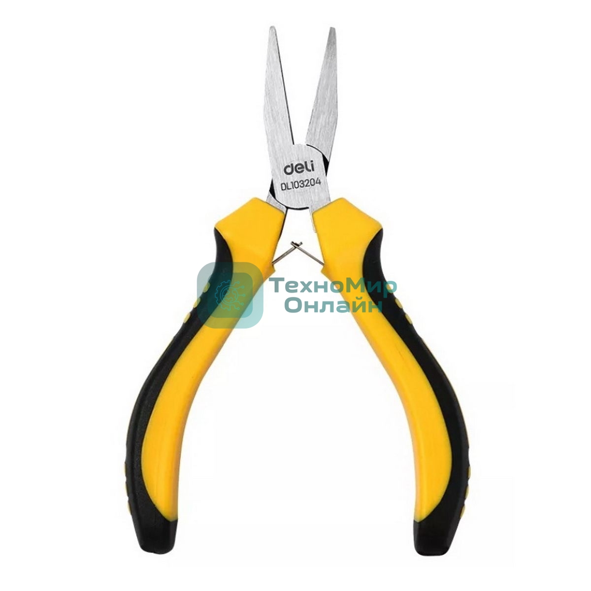 Мини-тонкогубцы Deli DL103204 160мм, двухкомпонентная рукоять