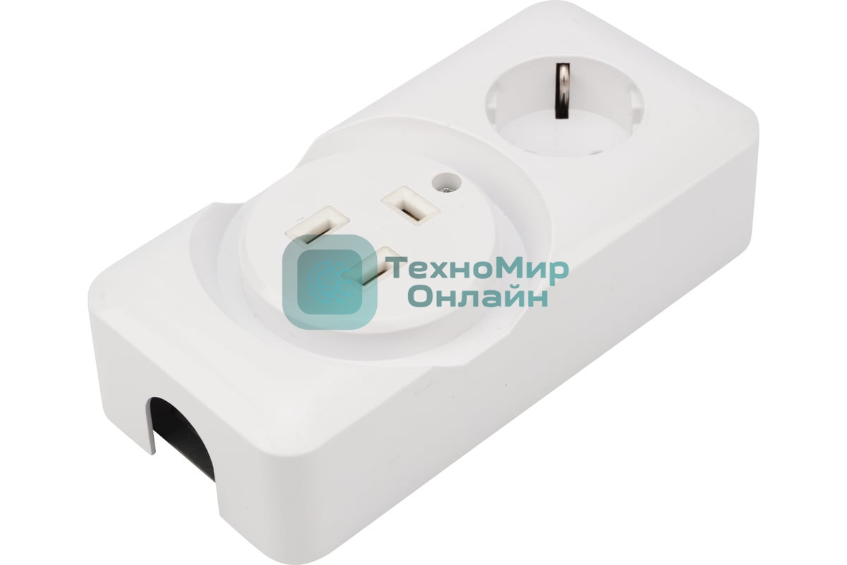 Розетка РШ/Евро Rexant двойная для электрической плиты 32 А/16 A, 250 В, 2Р+РЕ (ОУ) белая