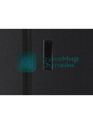 Холодильник Kraft KF-MS5701DI темно-серый двухкамерный 372/198л морозилка сбоку, Side by Side