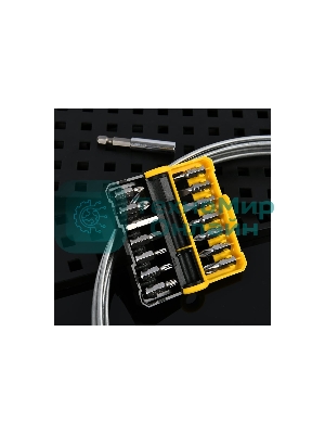 Набор бит 14 шт c держателем Deli DL251201 (SL4,SL5,SL6,PH0,PH1,PH2,PH3,T15,T20,T25,H5,H6,PZ1,PZ2), сталь S2, пласт.держатель