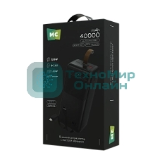Портативный аккумулятор MORE CHOICE (4620202552839) PB59-40 40000mAh 1USB+1Type-C+1micro USB 3.0A 22.5W PD20WP, черный